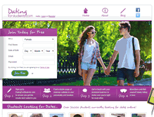 Tablet Screenshot of datingforstudents.com